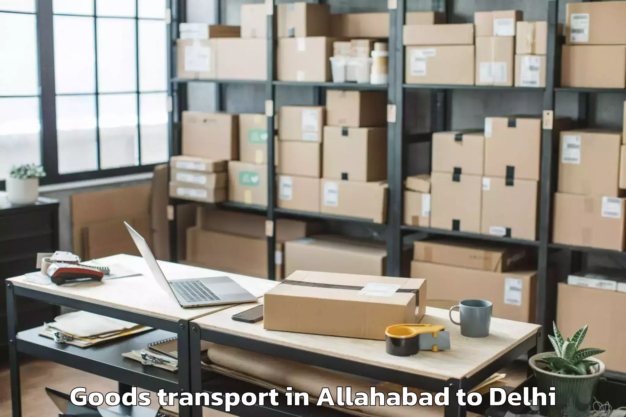 Expert Allahabad to D Mall Pitampura Goods Transport